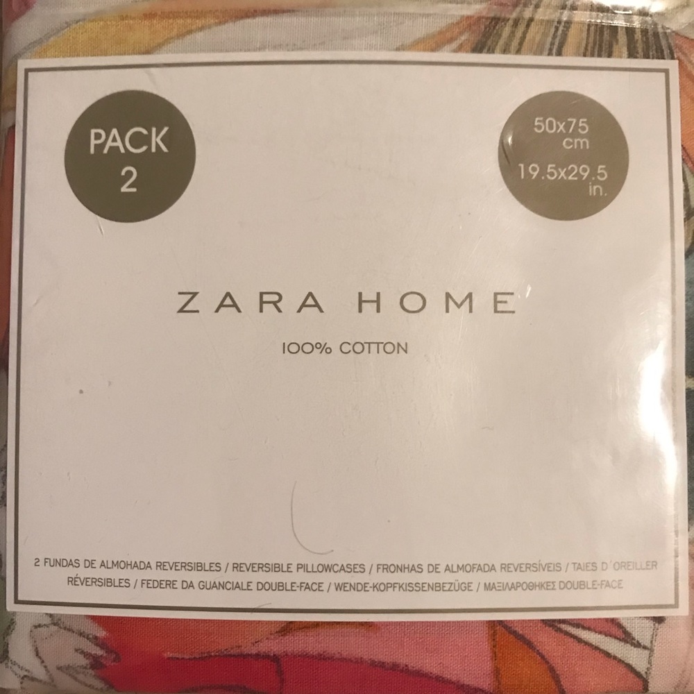 Zara Home standard floral print pillowcase - Picture 6 of 6